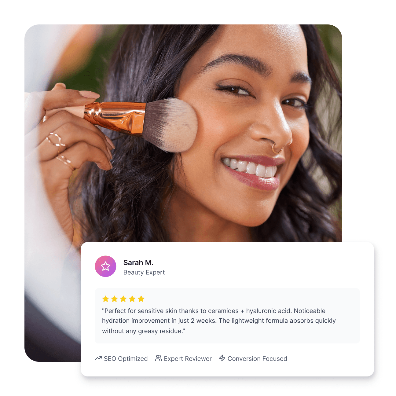 Beauty product reviews and ratings platform